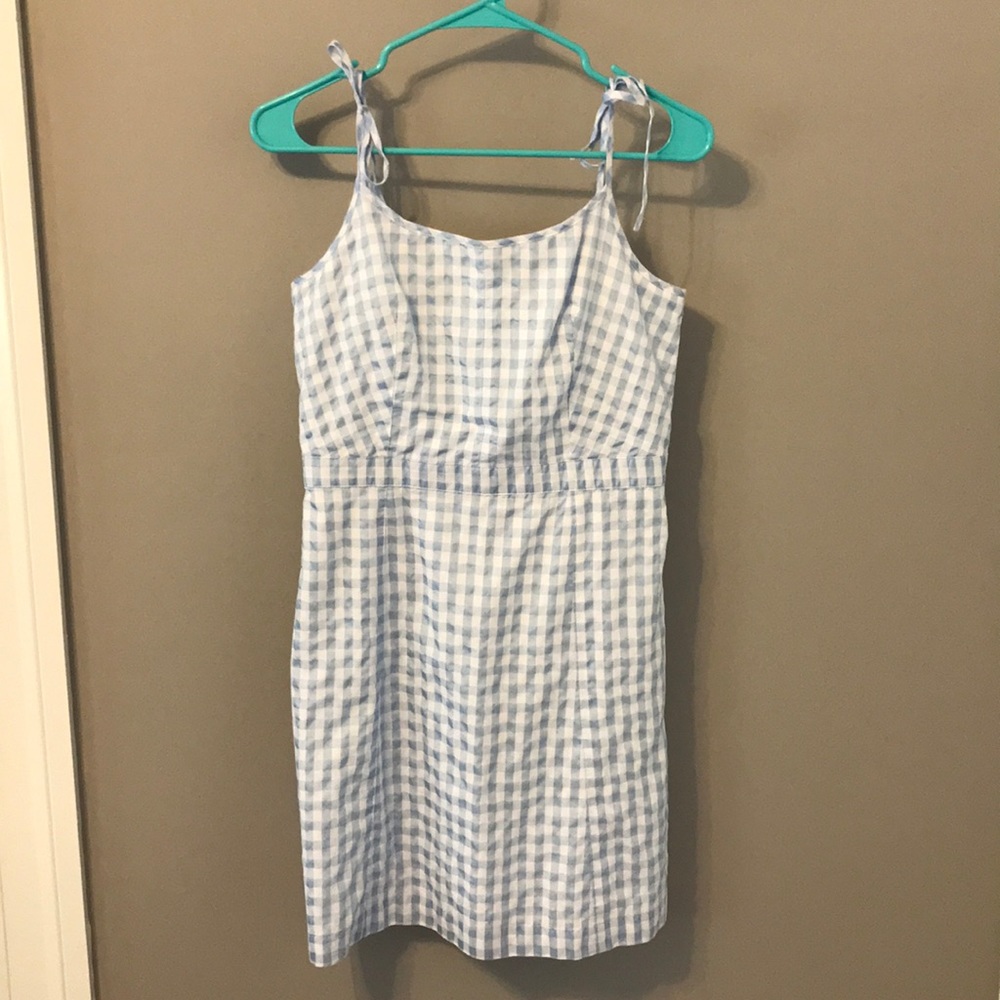Madewell Gingham Tie-Strap Dress